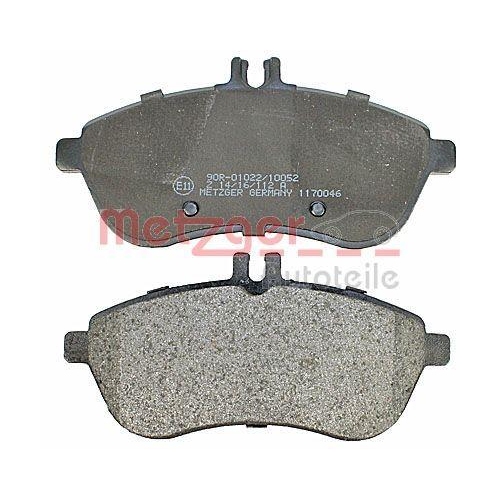 Bremsbelagsatz, Scheibenbremse METZGER 1170046 f&uuml;r MERCEDES-BENZ, Vorderachse
