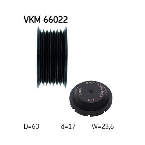 Umlenk-/F&uuml;hrungsrolle, Keilrippenriemen SKF VKM 66022 f&uuml;r SUZUKI, links