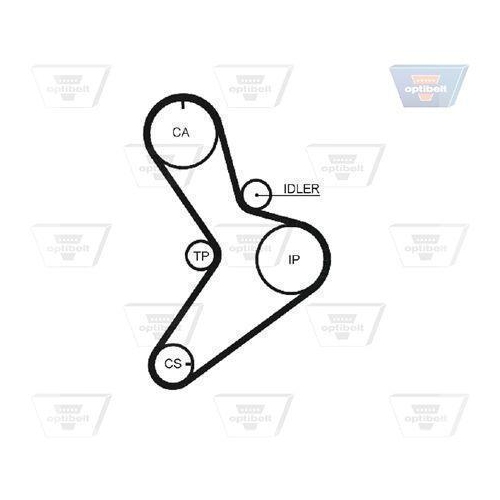 Zahnriemensatz OPTIBELT KT 1229 Optibelt-ZRK KIT für FIAT GENERAL MOTORS OPEL