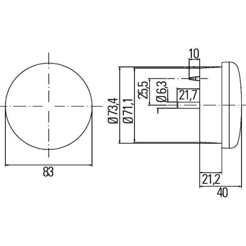 HELLA Blinkleuchte 2BA 302 252-027 für AEBI HYMER SANY, hinten