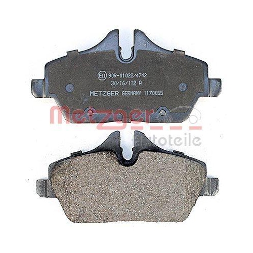 Bremsbelagsatz, Scheibenbremse METZGER 1170055 f&uuml;r BMW, Vorderachse