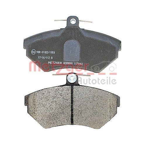 Bremsbelagsatz, Scheibenbremse METZGER 1170061 f&uuml;r VAG, Vorderachse