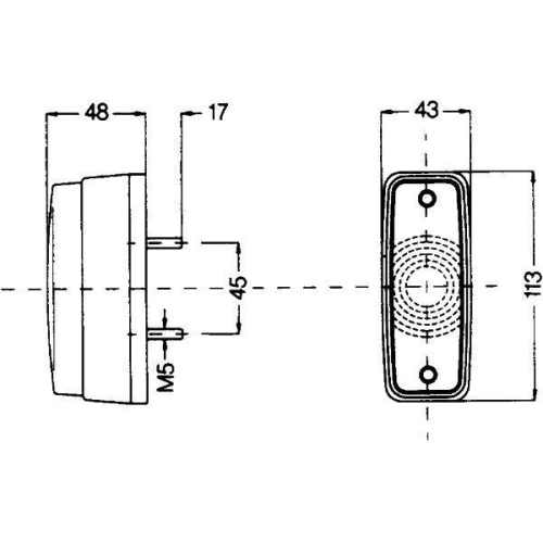 HELLA Positionsleuchte 2PF 997 027-011 f&uuml;r DELVANO, links, rechts