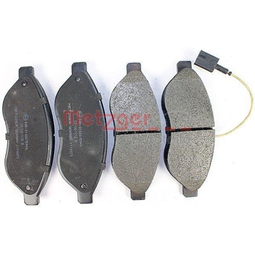 Bremsbelagsatz, Scheibenbremse METZGER 1170073 f&uuml;r CITRO&Euml;N FIAT PEUGEOT