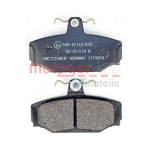 Bremsbelagsatz, Scheibenbremse METZGER 1170074 f&uuml;r VOLVO, Hinterachse