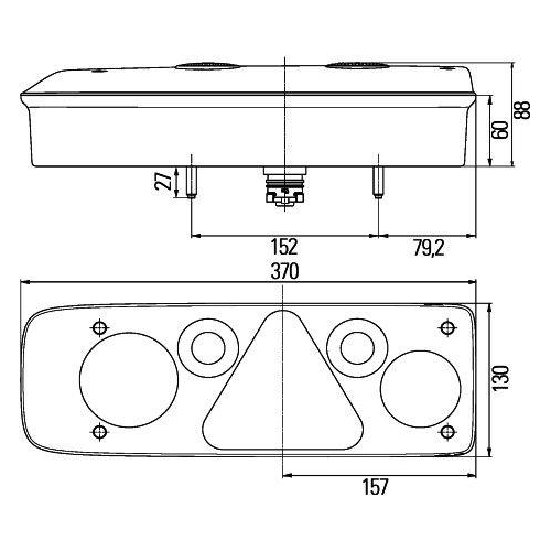 HELLA Heckleuchte 2VP 340 940-111 für DAF SCANIA KÖGEL, links