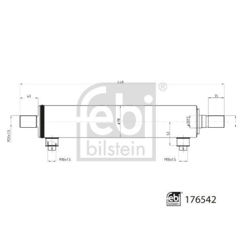 FEBI BILSTEIN Arbeitszylinder, Servolenkung 176542 f&uuml;r SCANIA, Vorderachse