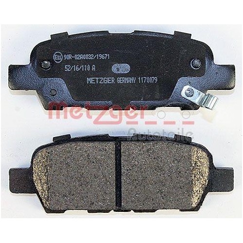 Bremsbelagsatz, Scheibenbremse METZGER 1170079 GREENPARTS f&uuml;r NISSAN