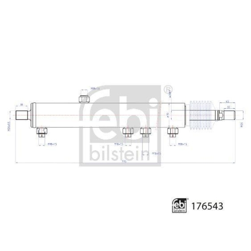 FEBI BILSTEIN Arbeitszylinder, Servolenkung 176543 f&uuml;r VOLVO, Hinterachse