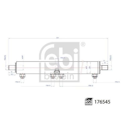FEBI BILSTEIN Arbeitszylinder, Servolenkung 176545 f&uuml;r VOLVO, Vorderachse