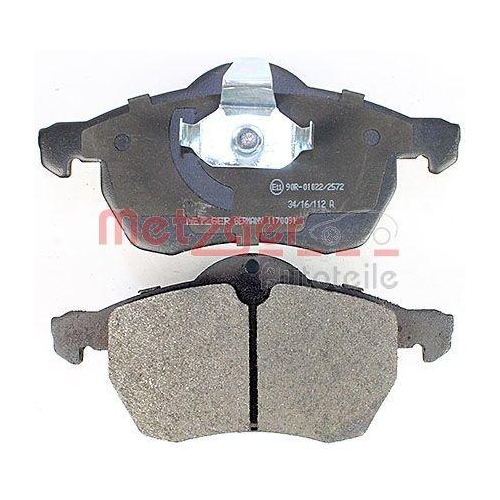 Bremsbelagsatz, Scheibenbremse METZGER 1170091 f&uuml;r OPEL, Vorderachse