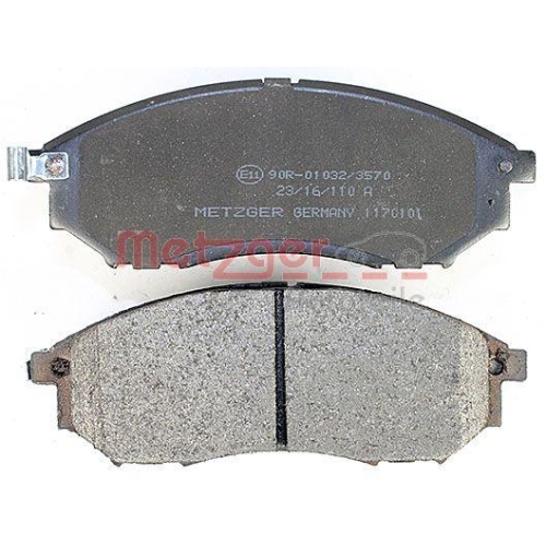 Bremsbelagsatz, Scheibenbremse METZGER 1170101 GREENPARTS f&uuml;r NISSAN RENAULT