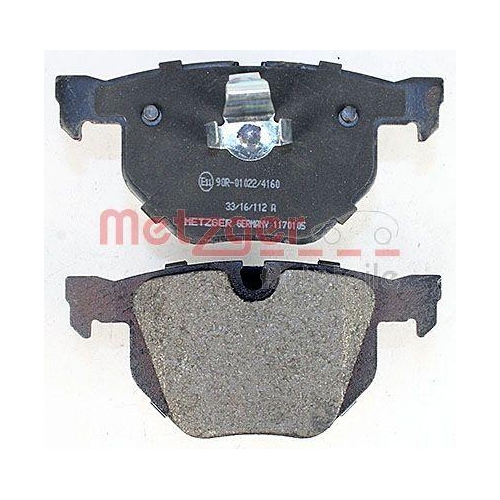Bremsbelagsatz, Scheibenbremse METZGER 1170105 f&uuml;r BMW, Hinterachse