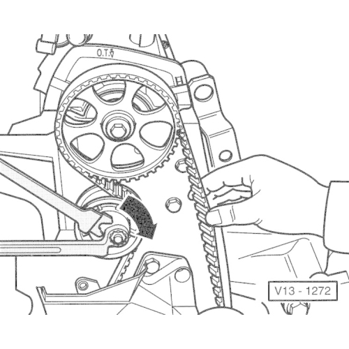 Schlüssel, Zahnriemenspannung HAZET 2587 für SEAT SKODA VW