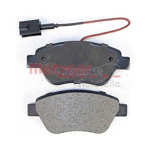 Bremsbelagsatz, Scheibenbremse METZGER 1170117 f&uuml;r FIAT, Vorderachse