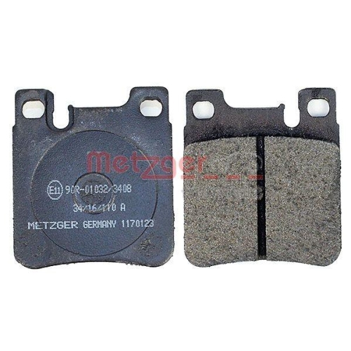 Bremsbelagsatz, Scheibenbremse METZGER 1170123 f&uuml;r MERCEDES-BENZ, Hinterachse
