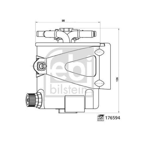 FEBI BILSTEIN Kraftstofffilter 176594 f&uuml;r RENAULT DACIA