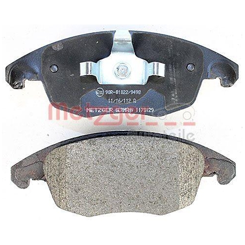 Bremsbelagsatz, Scheibenbremse METZGER 1170129 GREENPARTS f&uuml;r CITRO&Euml;N PEUGEOT