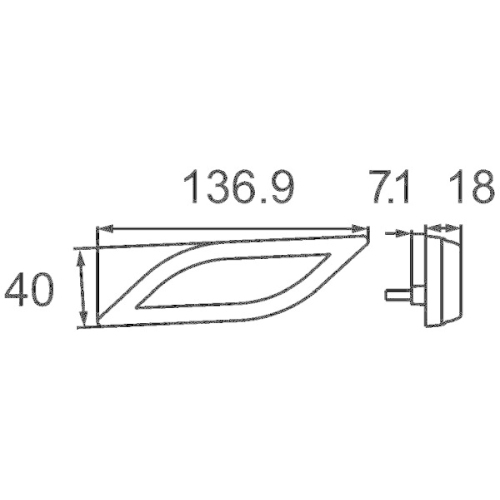 HELLA Zusatzblinkleuchte 2BM 013 338-021 SHAPELINE STYLE für LIEBHERR, rechts