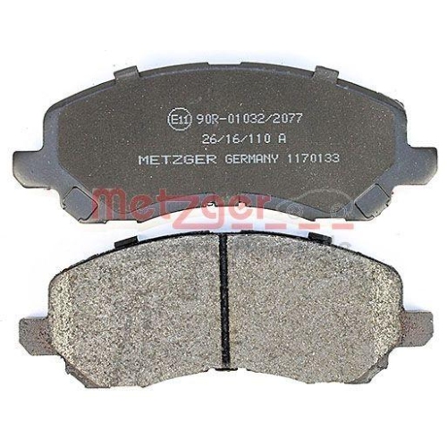 Bremsbelagsatz, Scheibenbremse METZGER 1170133 f&uuml;r CITRO&Euml;N DODGE MITSUBISHI JEEP
