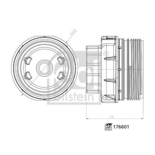 FEBI BILSTEIN Deckel, &Ouml;lfiltergeh&auml;use 176601 febi Plus f&uuml;r TOYOTA LEXUS