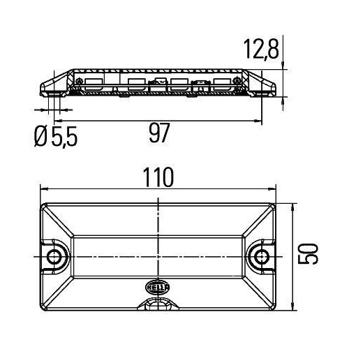 HELLA Innenraumleuchte 2JA 010 838-017 für FRUEHAUF VOLVO KRONE, Innenraum