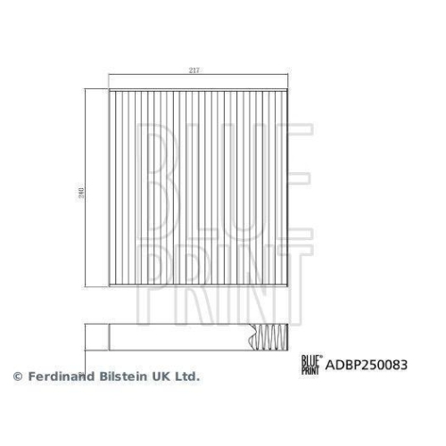Filter, Innenraumluft BLUE PRINT ADBP250083 für BMW MINI