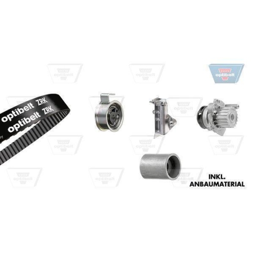 Wasserpumpe + Zahnriemensatz OPTIBELT KT 1236 W2 Optibelt-WAPU-KIT für