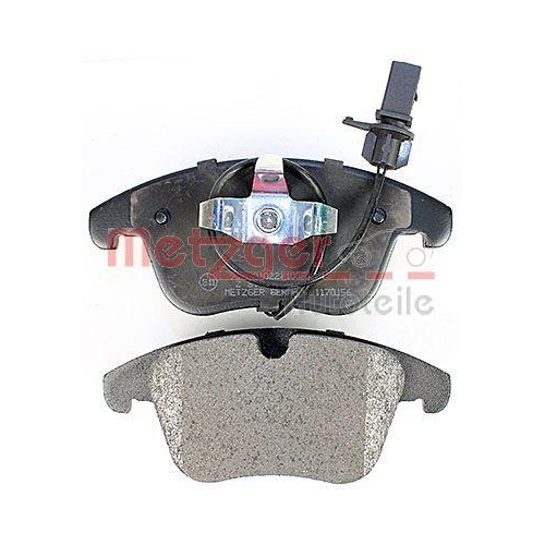 Bremsbelagsatz, Scheibenbremse METZGER 1170156 f&uuml;r AUDI, Vorderachse
