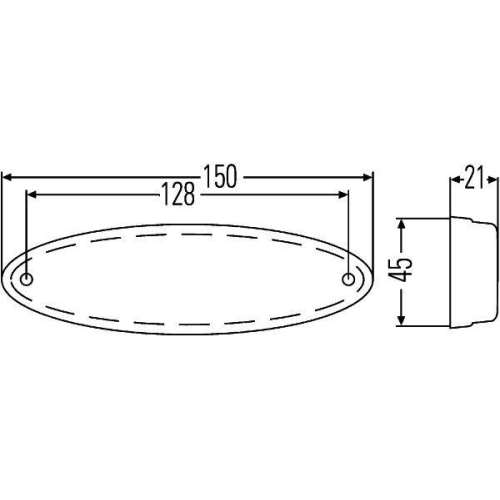 Seitenmarkierungsleuchte HELLA 2PS 007 943-311 f&uuml;r DAF MACK HYMER, links, rechts