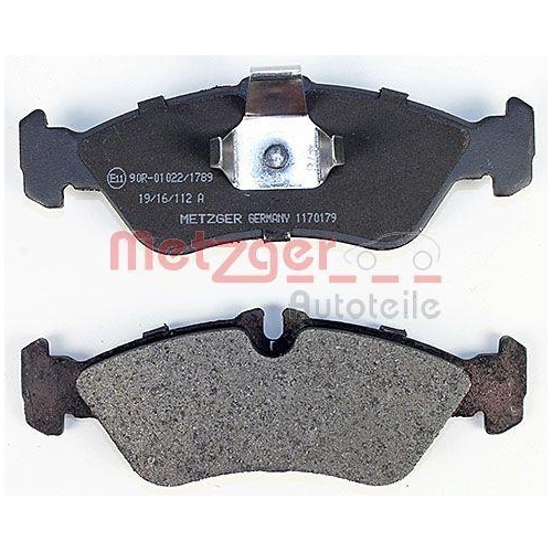 Bremsbelagsatz, Scheibenbremse METZGER 1170179 GREENPARTS f&uuml;r MERCEDES-BENZ VAG