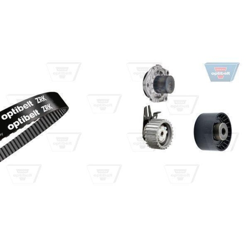 Wasserpumpe + Zahnriemensatz OPTIBELT KT 1400 W1 Optibelt-WAPU-KIT für