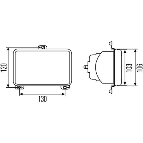 HELLA Hauptscheinwerfer 1AB 008 888-051 f&uuml;r CASE IH SAME FENDT AGCO, links
