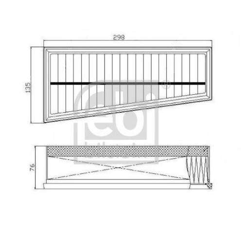 FEBI BILSTEIN Luftfilter 172765 f&uuml;r MERCEDES-BENZ, links, vorne