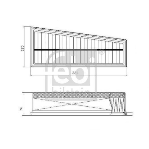 FEBI BILSTEIN Luftfilter 172766 f&uuml;r MERCEDES-BENZ, rechts, vorne
