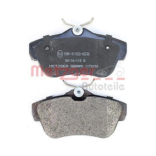 Bremsbelagsatz, Scheibenbremse METZGER 1170192 f&uuml;r CITRO&Euml;N FIAT PEUGEOT