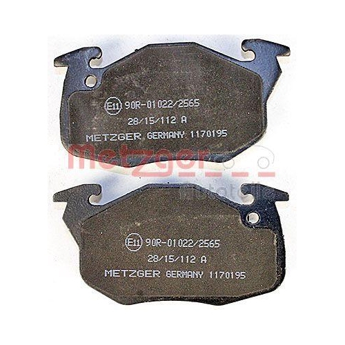 Bremsbelagsatz, Scheibenbremse METZGER 1170195 GREENPARTS f&uuml;r PEUGEOT RENAULT