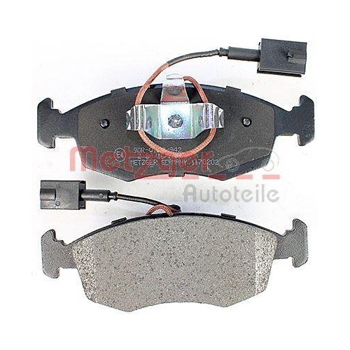 Bremsbelagsatz, Scheibenbremse METZGER 1170202 f&uuml;r FIAT, Vorderachse