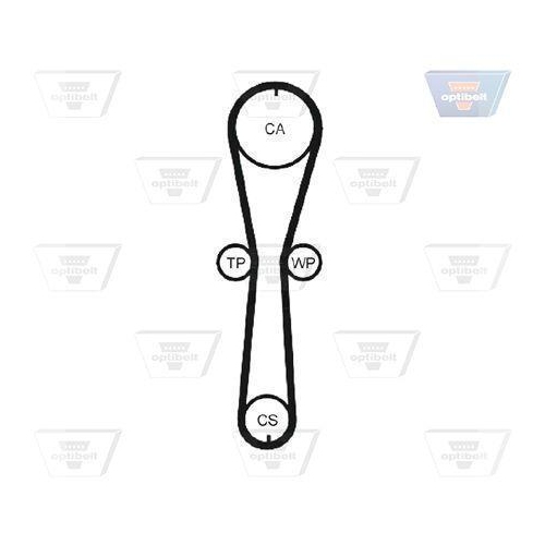 Wasserpumpe + Zahnriemensatz OPTIBELT KT 1586 W1 Optibelt-WAPU-KIT f&uuml;r