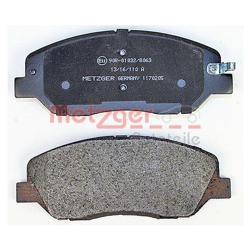 Bremsbelagsatz, Scheibenbremse METZGER 1170205 f&uuml;r SSANGYONG HYUNDAI