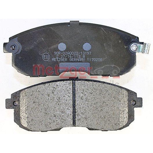Bremsbelagsatz, Scheibenbremse METZGER 1170208 f&uuml;r NISSAN, Vorderachse