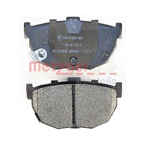 Bremsbelagsatz, Scheibenbremse METZGER 1170212 f&uuml;r NISSAN HYUNDAI, Hinterachse
