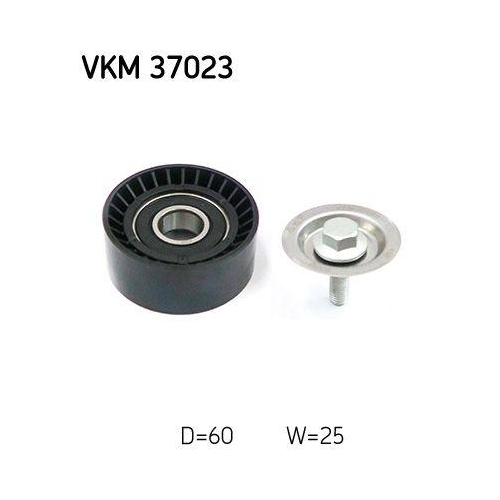 Umlenk-/F&uuml;hrungsrolle, Keilrippenriemen SKF VKM 37023 f&uuml;r MERCEDES-BENZ NISSAN