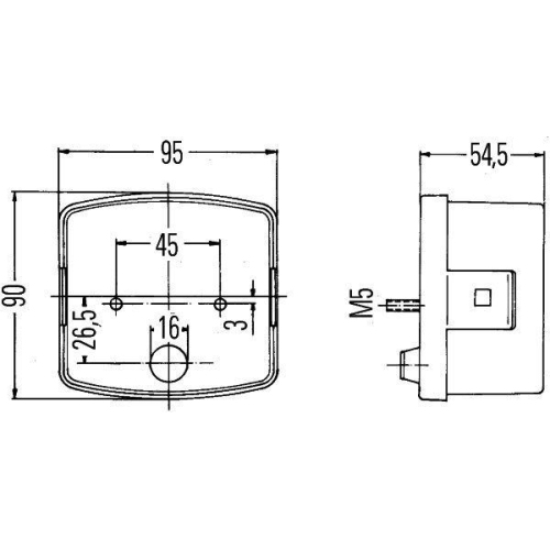 HELLA Heckleuchte 2SE 002 776-211 für IVECO MASSEY FERGUSON CLAAS DEUTZ-FAHR