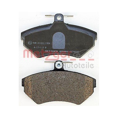 Bremsbelagsatz, Scheibenbremse METZGER 1170214 GREENPARTS f&uuml;r VAG, Vorderachse