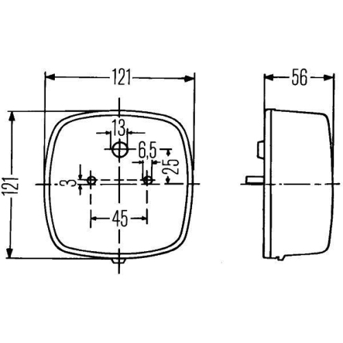 Heckleuchte HELLA 2SE 002 578-707 f&uuml;r AEBI DAF FIAT IVECO OPEL RENAULT VOLVO O+K