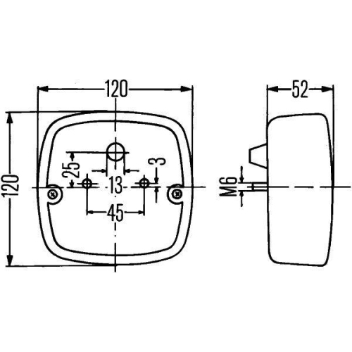 HELLA Heckleuchte 2SE 002 514-171 für AEBI CLAAS WEIRO, links, rechts