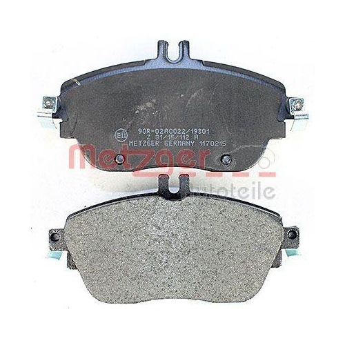 Bremsbelagsatz, Scheibenbremse METZGER 1170215 GREENPARTS f&uuml;r MERCEDES-BENZ