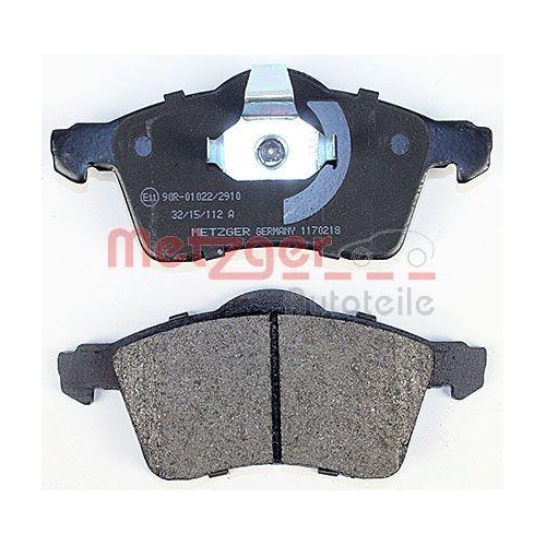 Bremsbelagsatz, Scheibenbremse METZGER 1170218 f&uuml;r VAG, Vorderachse