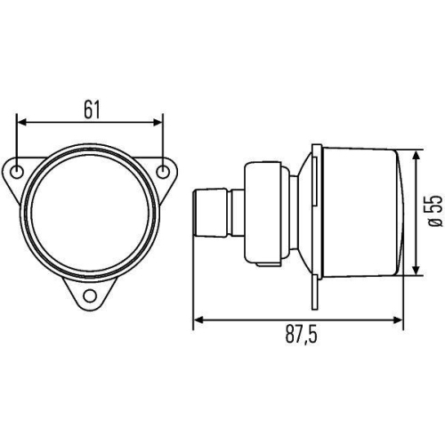 HELLA Blinkleuchte 2BA 008 221-041 f&uuml;r AUW&Auml;RTER MAN SCANIA VOLVO NEOPLAN HYMER